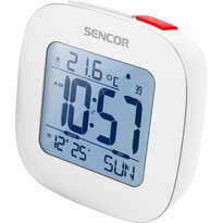 Sencor SDC 1200 W hodiny s budíkom, biela