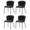 Esszimmerstuhl-Set Bouclé CT-W1077 GREY2, 4 Stück
