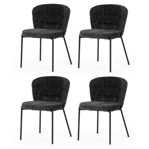 Bouclé CT-W1077 GREY2 étkezőszék szett, 4 db