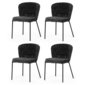 Étkezőszék garnitúra Bouclé CT-W1077 GREY2, 4 db