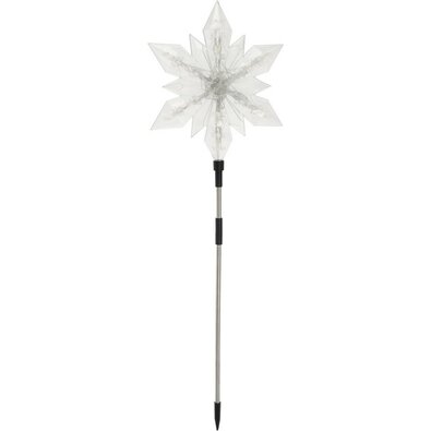 Božični LED bombonček Snežinka prozoren, 25 LEDdiod, 6,6 x 24 x 3,5 cm