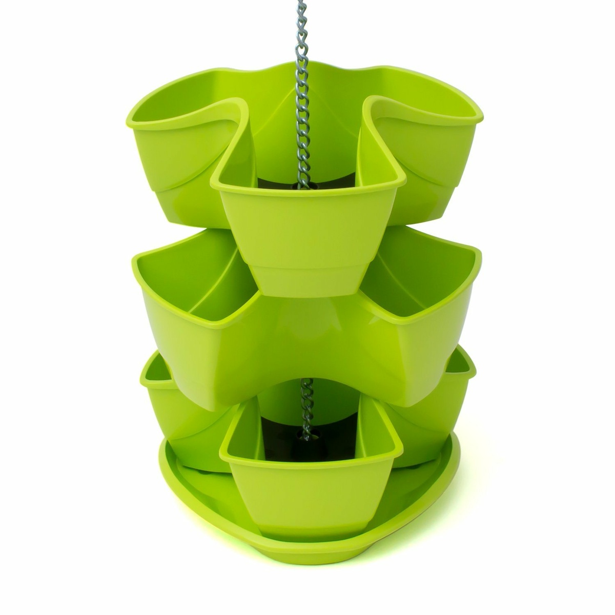 Kvetináč na bylinky Coubi 3 poschodia, závesný, zelená