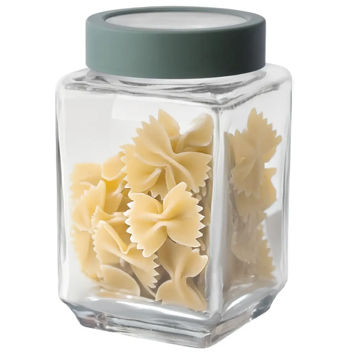Altom Cutie din sticlă cu capac, 700 ml, verde