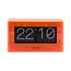 Karlsson 5976OR dizajnové nástenné/stolovépreklápacie hodiny oranžové, 21 cm