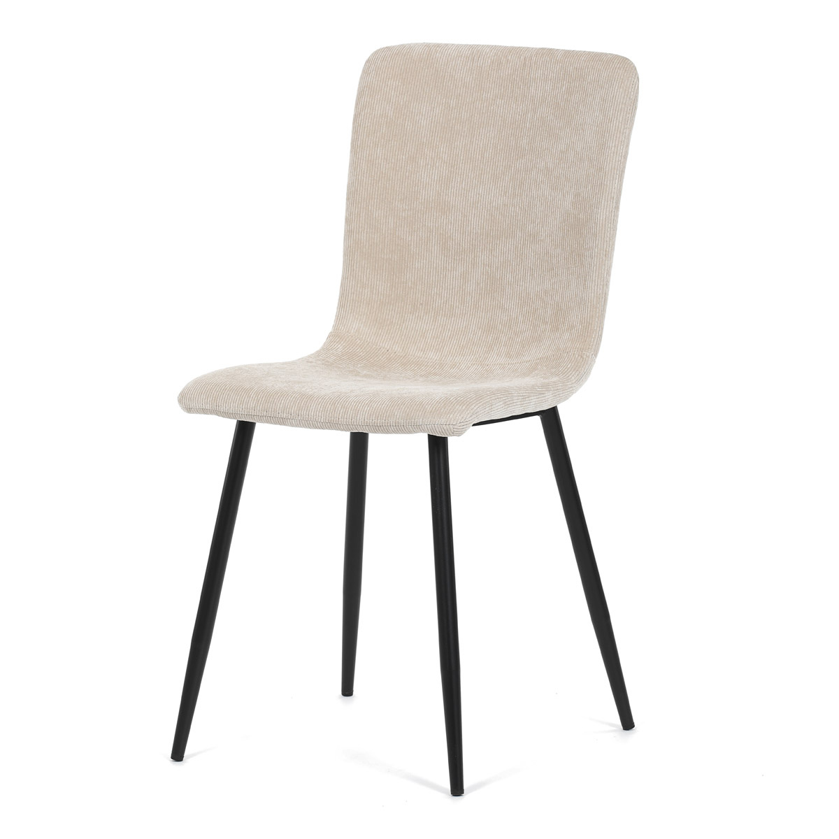 Fotografie Sada jídelních polstrovaných židlí 4 ks, bílá, 42 x 88 x 52 cm