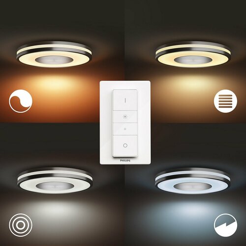 Philips Hue 32610/48/P6 stropní LED svítidlo Being 32 W, šedá