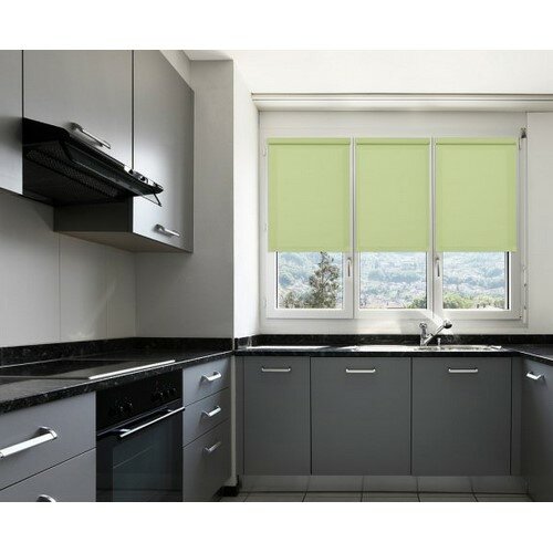 Рулонна штора MINI Rainbow Line зелена, 42 x 150 см