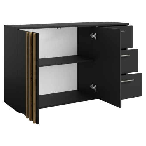 Comodă TOLIS 2D3S, negru