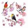 Samolepilni dekoracija Birds, 30 x 30 cm