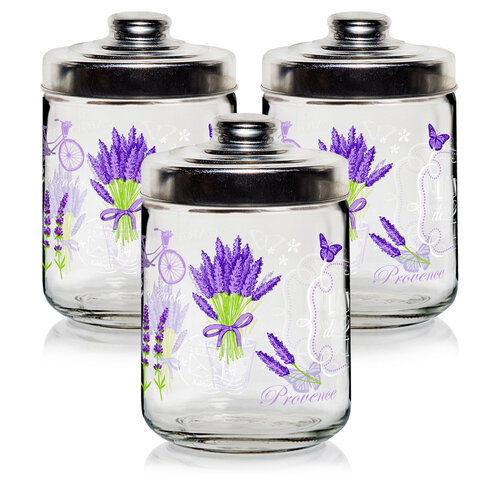 Cerve Набір скляних ємностей з 3 предметів Lavande, 800 мл
