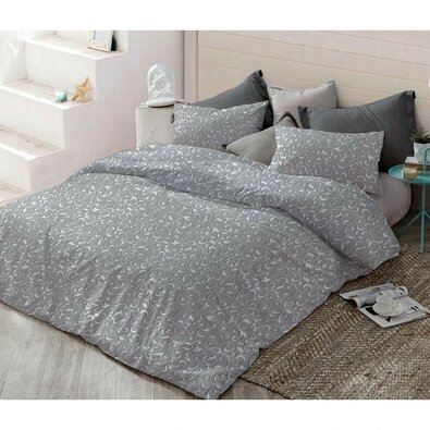 Lenjerie de pat din bumbac Grey orient, 140 x 200 cm, 70 x 90 cm