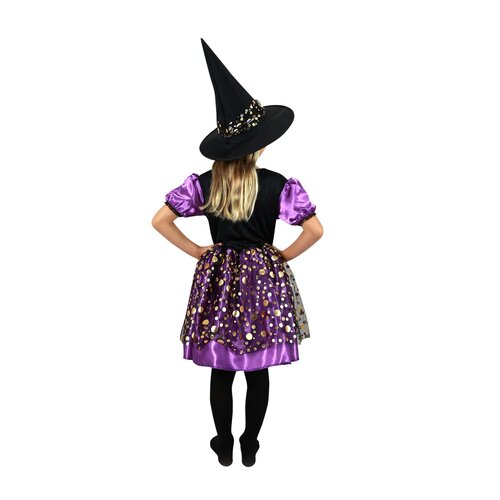 Rappa Costum pentru copii Vrăjitoare violet,mărimea 3.5 mm, w. M