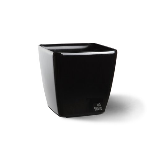 Flower Lover Pokrov za cvetlični lonček QuadratoEasy črn, 22 cm