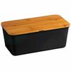 Cutie pentru pâine cu placă de tăiat Kesper 58091,negru, 34 x 14 x 18 cm