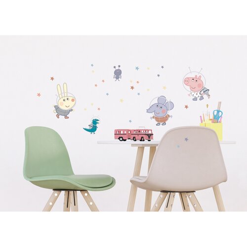 Samolepilni dekoracija Peppa pig Space, 30 x 30 cm