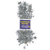 Vánoční řetěz s hvězdami, stříbrná, 4 m + 1 m ZDARMA