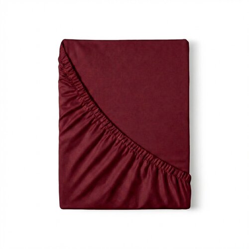 Kvalitex Cearșaf din satin cu elastic, vin, 120 x200 cm