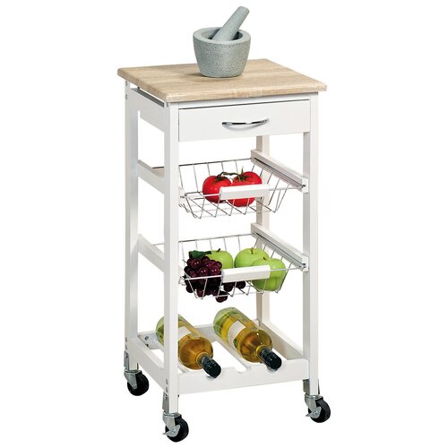 Kesper 25814 Küchenwagen mit Arbeitsplatte, 77 x 36 x 36 cm