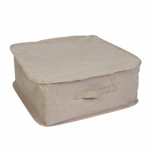 Cutie de depozitare textile Compactor pentru haine și pături cu fermoar Sandy 46 x 46 x 20,5 cm