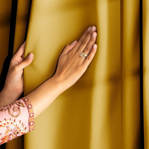 Restilo Draperie Blackout EYELETS muștar, 140 x 245 cm