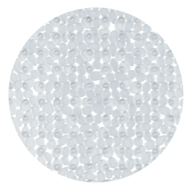 Spirella Rutschfeste runde Duschmatte RIVERSTONE, transparent, 57 cm