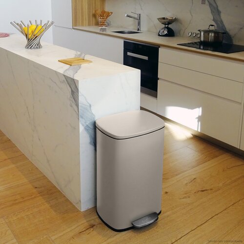 Coș de gunoi cu pedală soft-close Spirella Akira 30 l, gri-maro mat