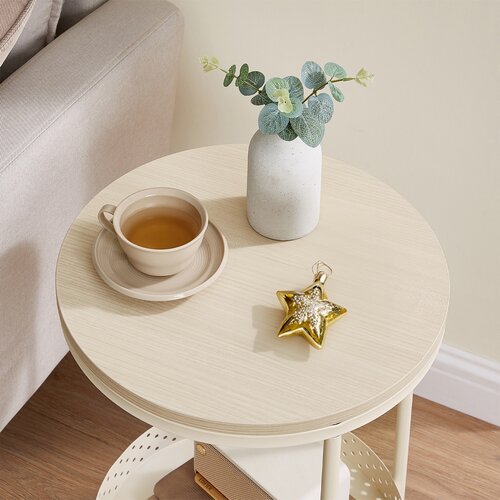 Beistelltisch E1015 CRM, Cremefarben