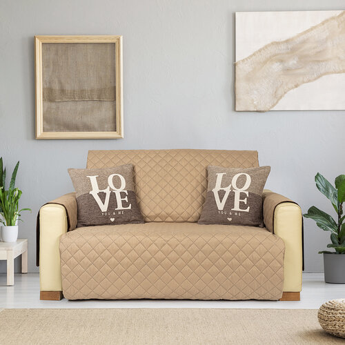 Cuvertură canapea 4Home Doubleface maro/bej, 180x 220 cm