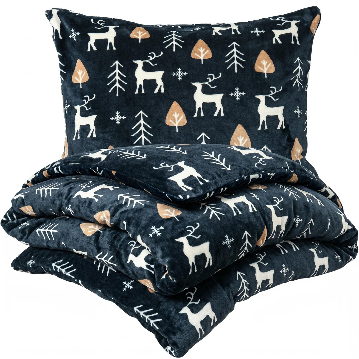 4Home obliečky mikroflanel Nordic Deer, 160 x 200 cm, 70 x 80 cm