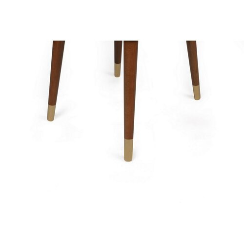 Súprava jedálenských stoličiek Hugo Beige and Walnut, 2 ks