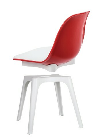 Set de scaune de sufragerie Eos White, 2 buc.