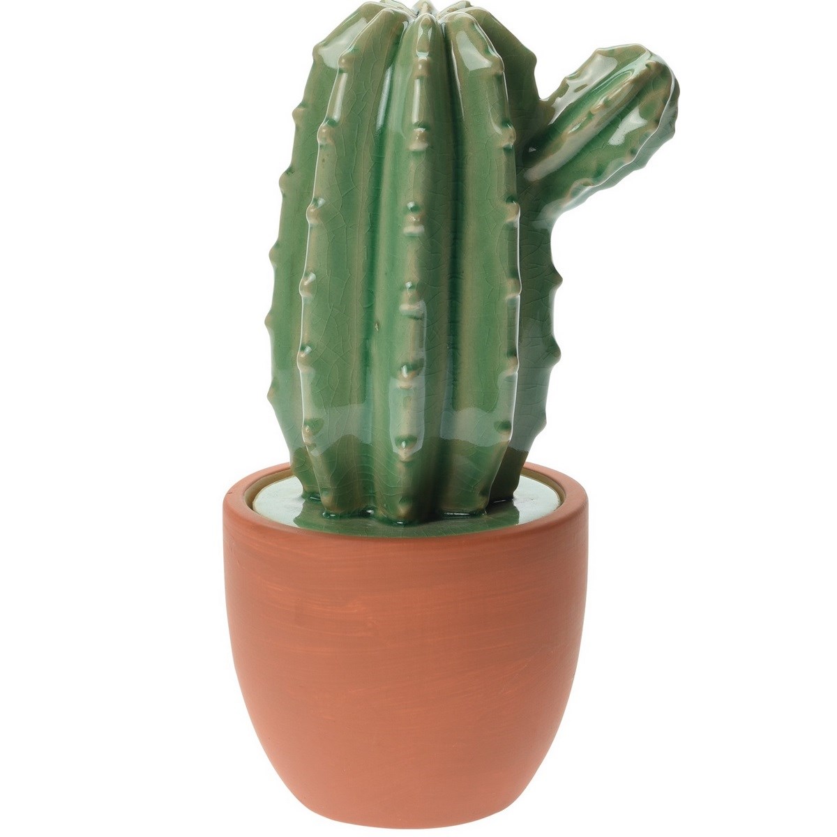 Keramický kaktus v kvetináči Puebla