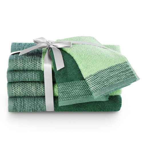 Restilo Set de prosoape Aria verde închis/fistic, 6 buc.