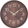 Nástěnné hodiny s imitací dřeva Rimini, pr. 30,5 cm, tm. hnědá