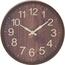 Nástenné hodiny s imitáciou dreva Rimini, pr. 30,5 cm, tm. hnedá