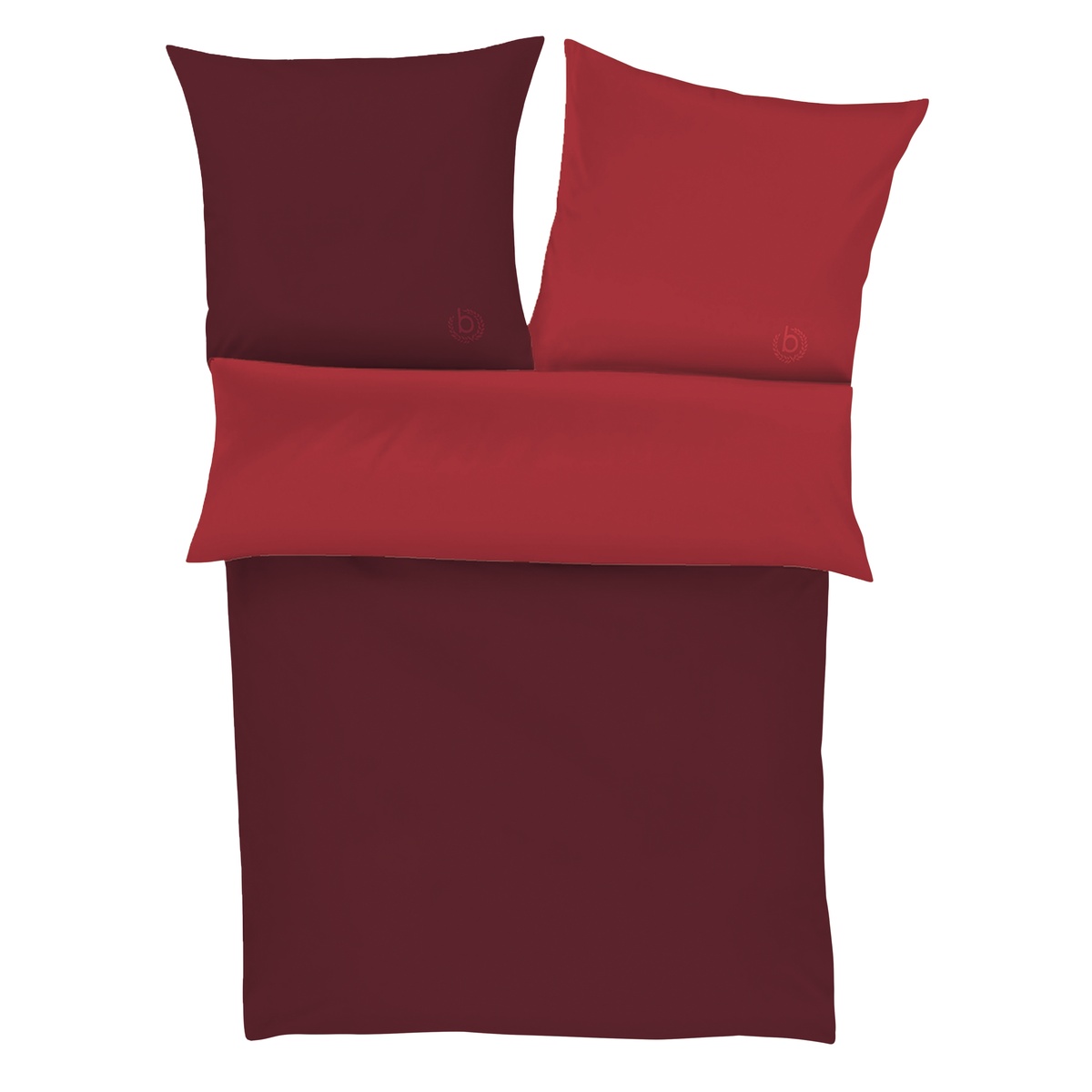 Ibena bavlna obliečky Bugatti vínové 140x200 70x90, 140 x 200 cm, 70 x 90 cm