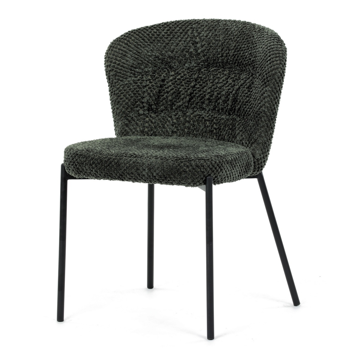 Krzesło do jadalni Bouclé CT-W1077 GRN2, zielone
