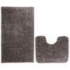 AmeliaHome Komplet dywaników łazienkowych Bati brązowy, 2 szt. 50 x 80 cm, 40 x 50 cm