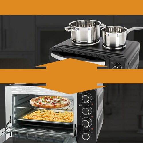 Clatronic KK 3786 Piekarnik wielofunkcyjny z dwupalnikową płytą grzewczą