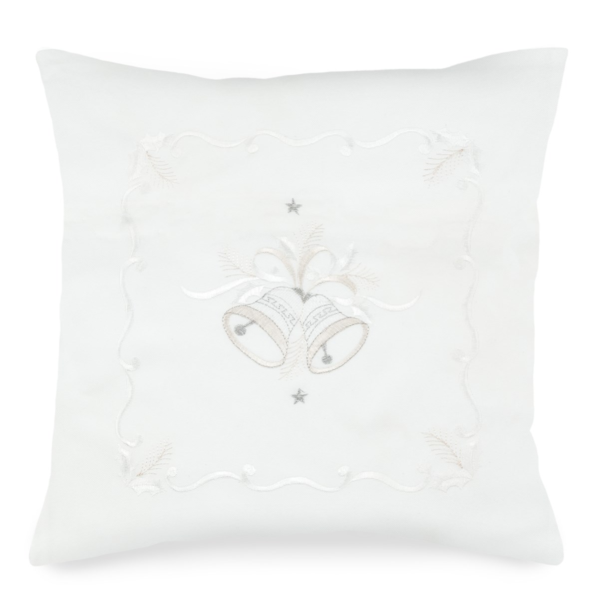 Forbyt Obliečka na vankúšik Zvončeky biela, 40 x 40 cm