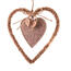Inimă suspendată din material textil, 16 cm, fleece