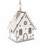 Star house karácsonyi LED függő dekoráció fehér, 7,5 x 8 x 5 cm