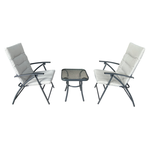 Set de grădină 1+2, gri/gri închis, MUSON