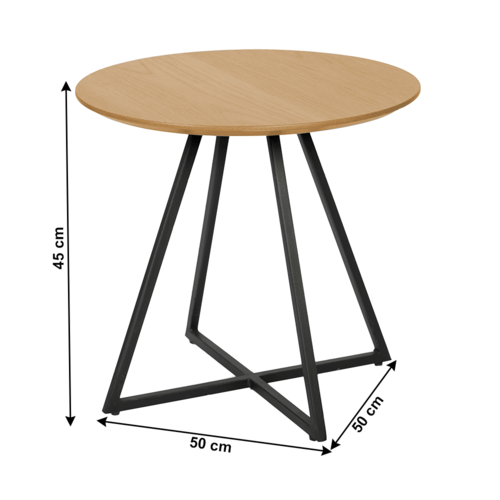 Miza Delik, hrast, premer 50 cm