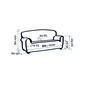 Spannbezug für Sofa Istanbul Grau, 180 - 240 cm