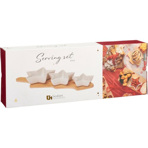 Set de 3 boluri de servire cu suport Stea
