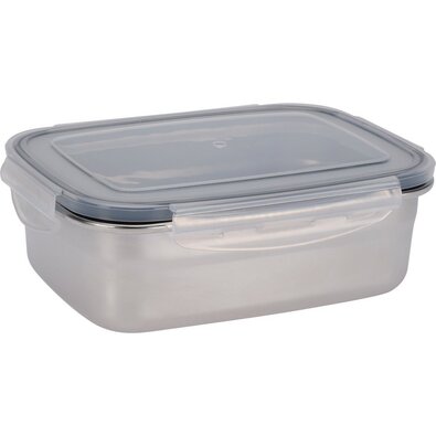 Excellent Houseware Edelstahl-Frischhaltedose mit Kunststoffdeckel, 750 ml