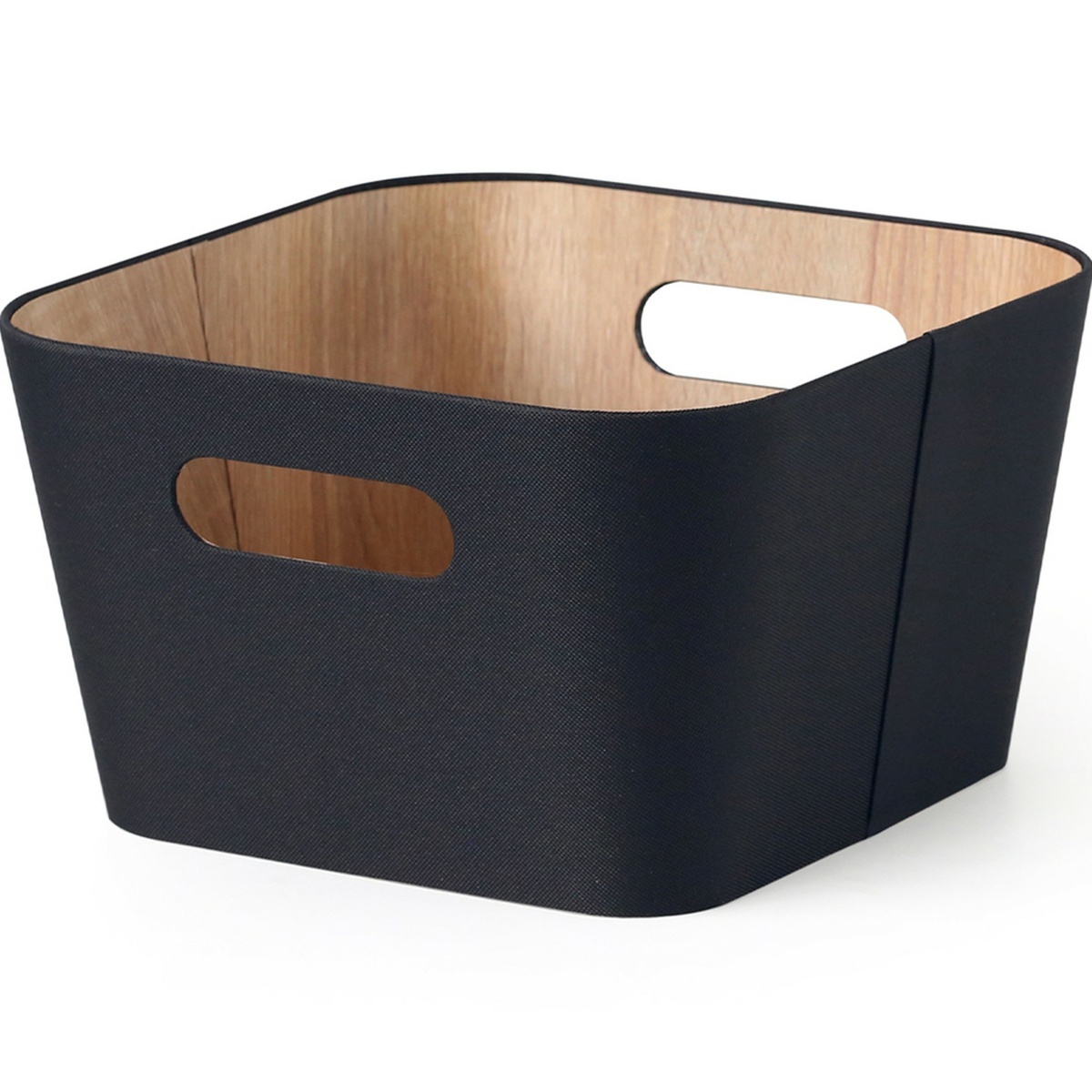 Kitchisimo Zestaw 2 koszy do przechowywania 27 × 27 × 16 cm, czarny, M