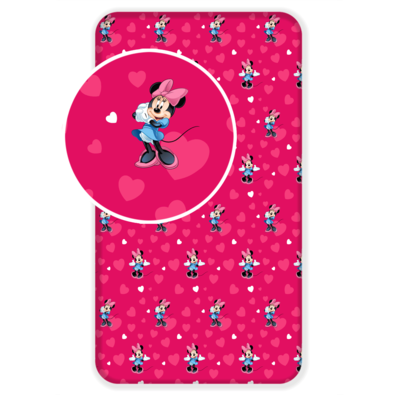 Cearşaf Minnie Mouse, din bumbac, pentru copii, 2017, 90 x 200 cm