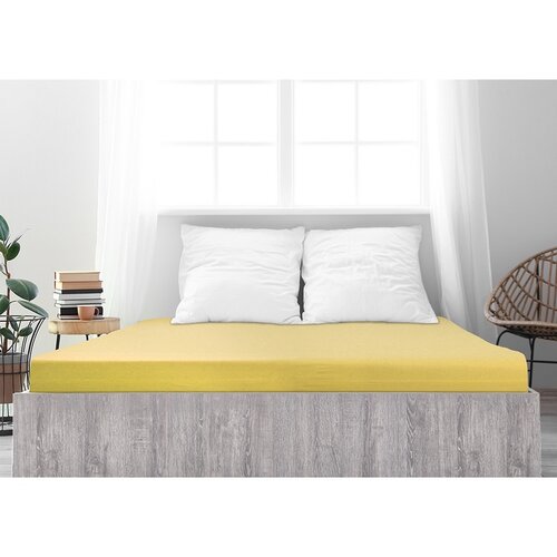 4Home Jersey-Bettlaken Ideal gelb, 100 x 200 cm